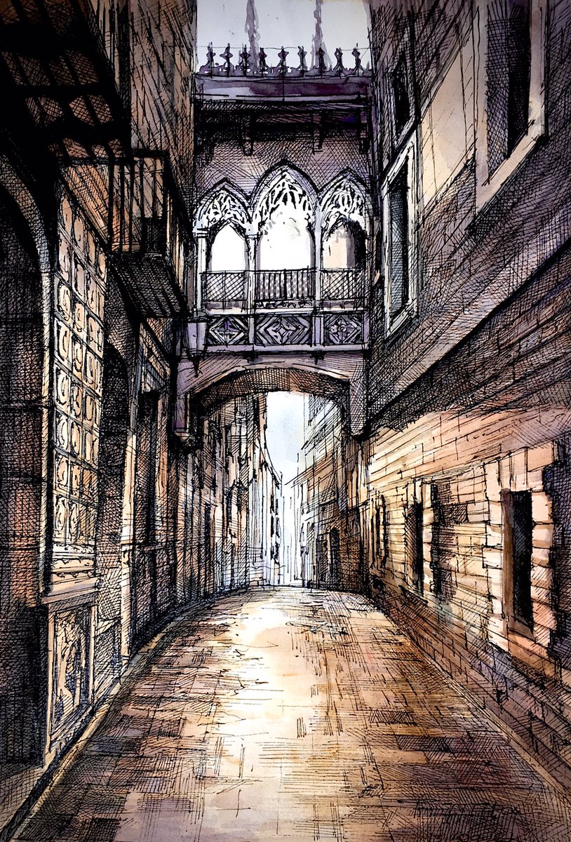 tumdecart's tweet photo. Sketch line + Watercolor 2021 #Tumdec art #nft #NFTTHAILAND #NFTCommunity #nftart #architecture https://t.co/Mvu9IUJ2ll