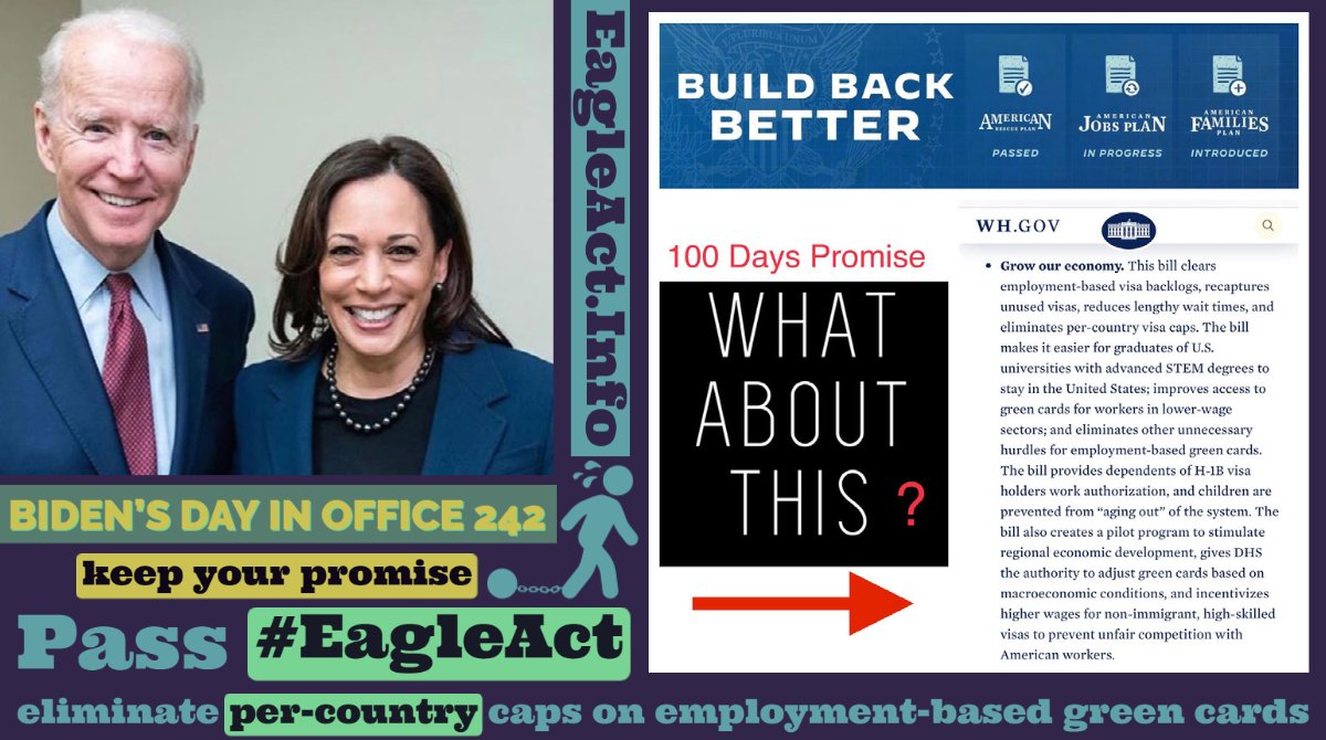 GCBCoalition's tweet photo. .@POTUS @JoeBiden, @VP: Day 242; where is your Promise? @SenSchumer @SenatorDurbin @WHCOS @SecMayorkas  

Indian immigrants endure racism👇
—Discriminatory per-country caps
—@USCIS delays processing 485 applications
—#H4EAD Women put out of work
—#H4kids age out

📌PASS #HR3648 https://t.co/tlSfQSgolR