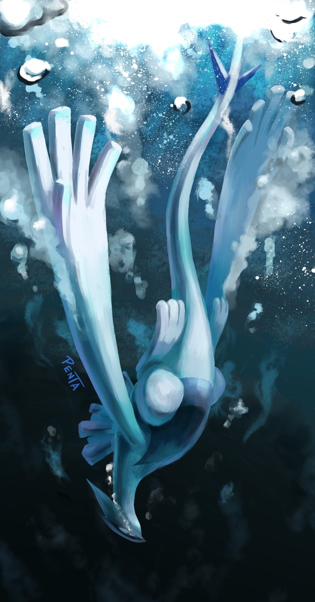 pokemon (creature) no humans bubble solo underwater air bubble signature  illustration images