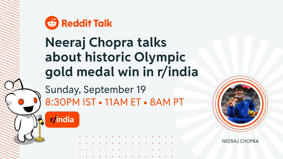 redditindia's tweet photo. Don't forget to tune in tomorrow! 

19th Sep, Sunday at 8.30pm IST • 11am ET • 8am PT 

https://t.co/DvILeKwq4j https://t.co/eKR38Od8Qj