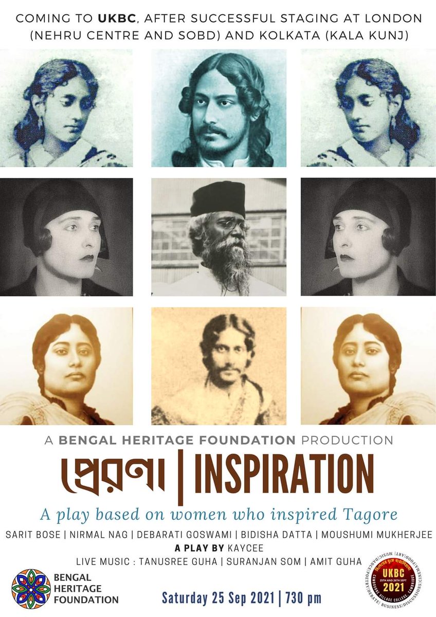 bengalhf's tweet photo. Prerona l প্রেরণা
After wowing audiences at London and Kolkata, Bhanu Singha comes to Cambridge to share how he was inspired by Kadambari, Bijoya and Mrinalini.
What what was going through the minds of the Inspirations? Join us at #UKBC on 25th Sep at 7 pm to find out. https://t.co/v4ADuJf1Uv