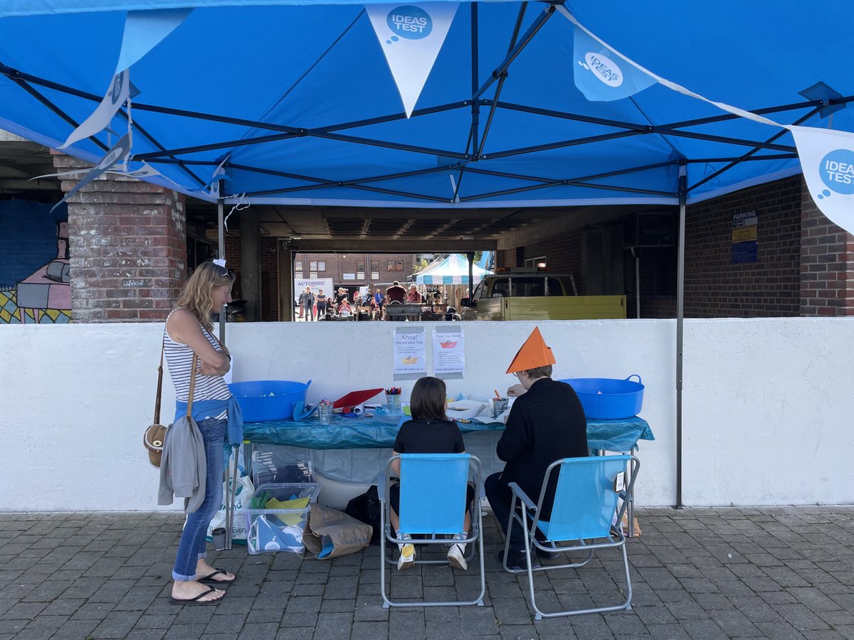 nightjarforest's tweet photo. At #festivalof Chatham Reach  @sunpierhouse with ⁦@IdeasTest⁩ crew - come and make then #floatyourboat today and tomorrow #medway #medway2025 https://t.co/9m22Z3WdX2