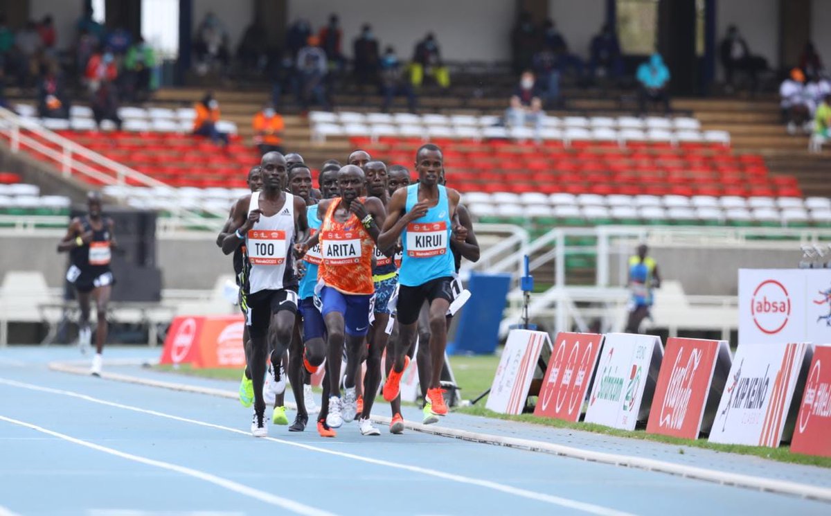 SafaricomPLC's tweet photo. Some scenes from the just concluded 10,000m Men's race @KipKeinoClassic 
Excellent work, gents. 🥳 #GoForGoldGoBeyond #SafaricomAthletics #TwendeTukiuke https://t.co/XREuAIrqR6