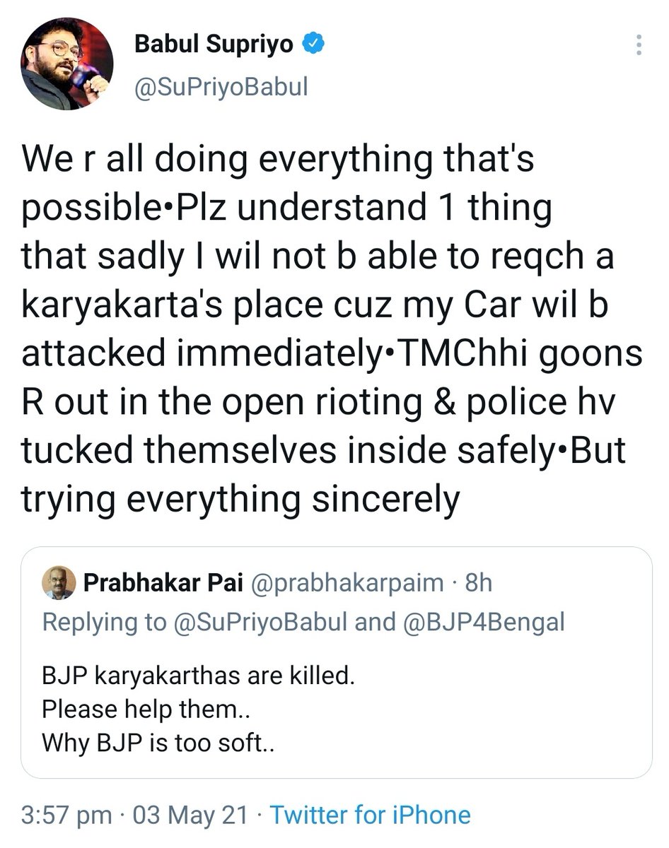 AskAnshul's tweet photo. Congratulations Babul Supriyo for saving your car. https://t.co/z66DjJtnp5