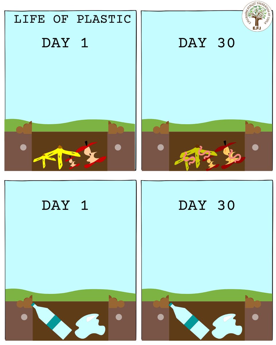 EFIVolunteer's tweet photo. Life of Plastic - #EnvironComics by E.F.I
According to a study, plastic takes close to 450 years to decompose or break down completely.
It is our duty as responsible consumers and citizens to constantly monitor and effectively manage our usage of plastic!
#SustainableSaturday https://t.co/C8EwBBKabI