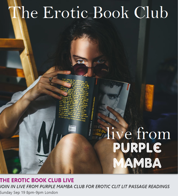 Want a naughty night in on Sunday? Register for our live online events- Free Erotic Book Club for site subscribers boodoob.com