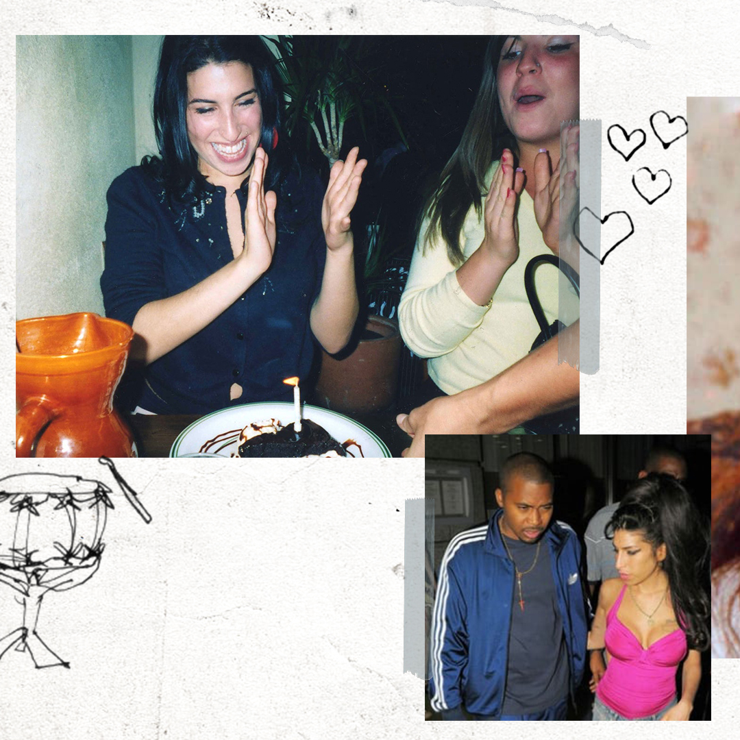 amywinehouse's tweet photo. Amy celebrating a birthday with friends, and pictured with artist @Nas - a good friend who she shared a birthday with. 🖤 https://t.co/EHfMTYqIlP