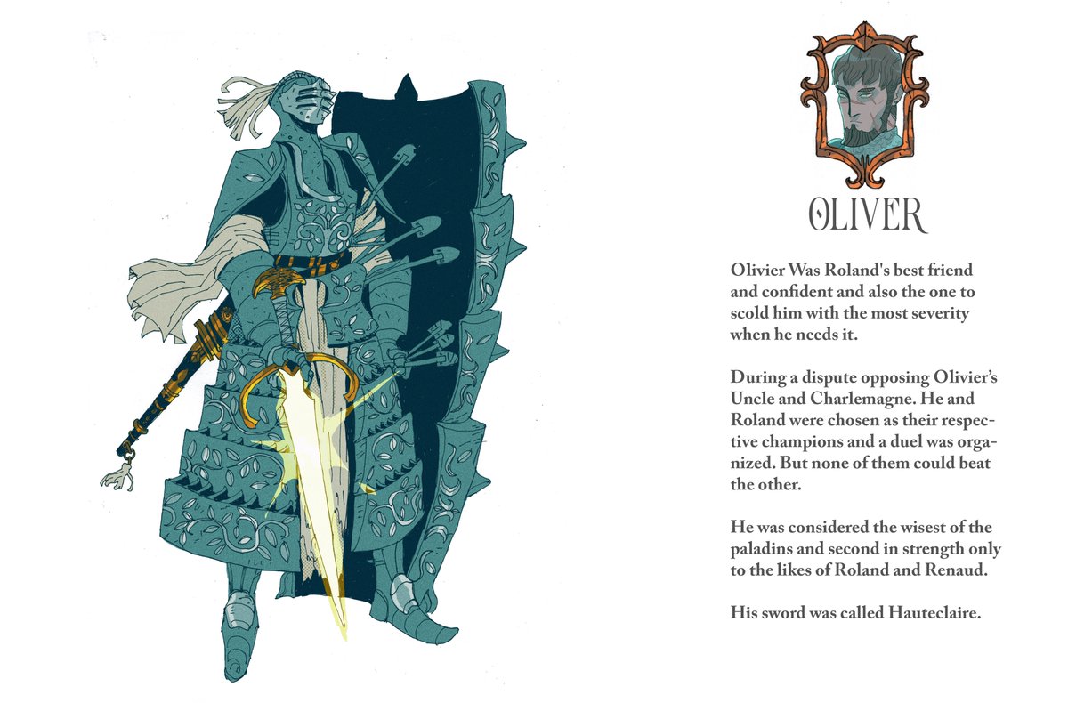 Anontloudeac's tweet photo. Finally 20K!! To celebrate here's a clearer thread for the newcomers, summarizing all of the 12 Paladin of charlemagne, their stories and design! The forgotten knights of legend whose deeds and stories were once as famous as the legends of Arthur's round table! 1/3 https://t.co/Jk0xgFPV9N