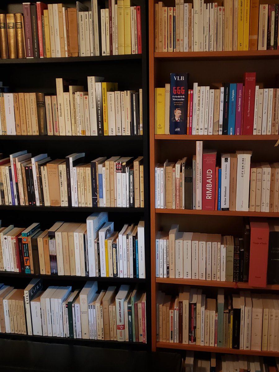 MartinG37326420's tweet image. Fétichisme des choses lues et rangées, je sais.  Mais quand je suis stressé, à  bout, voire dévasté, je me plante devant la bibli, seul, paisible et irréconciliable: ils sont tous là, les idoles, les amis, les cinglés, ma chapelle ardente, le reste peut attendre.