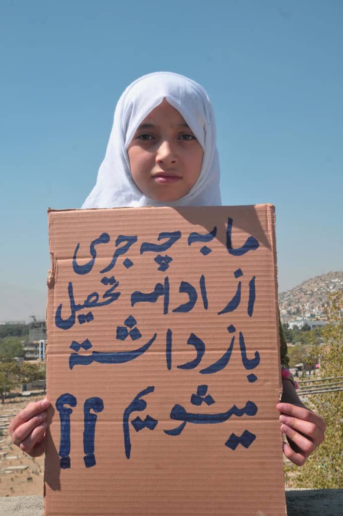 Schools reopened across Afghanistan today, for all boys. Teenage girls now being denied an education. This young girl asks "why shouldn't we go to school?" Life under Taliban rule seems to be reverting back to the 90s.