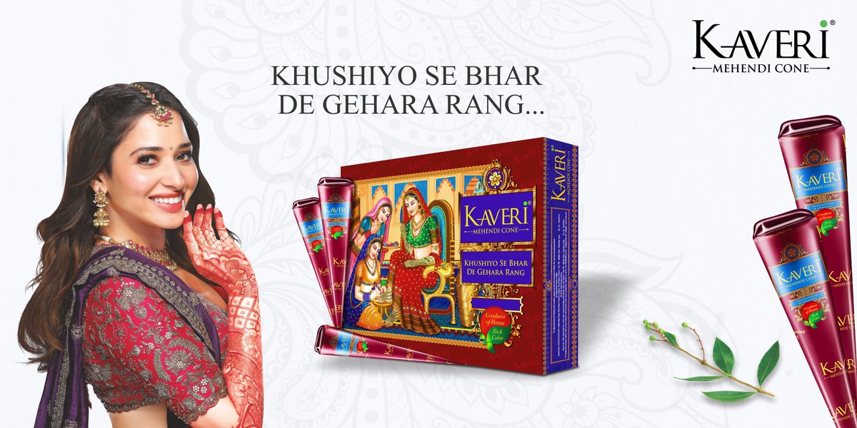 KaveriMehendi's tweet photo. Make your occasion more special with rich deep color of mehendi..!!
Kaveri Mehendi Cone is a ready-to-use Mehendi Cone, gives deeper color to the henna designs.
#kaverimehendi #velnikindia #weddingseason #mehendi #loveformehandi #festivalseason #Festive #mehendicone #tamannaaha https://t.co/oYvqZ2TTjB