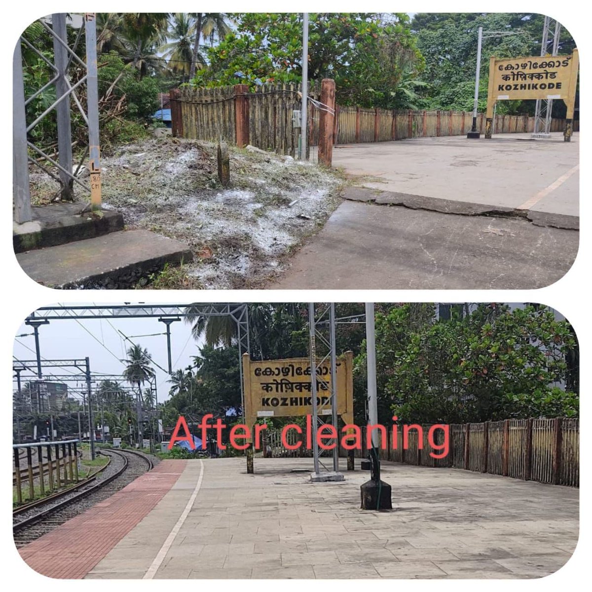 Swachhata Pakhwada- 2021 
Kozhikode Railway Station 
#SwachhBharat #AzadiKaAmrutMahotsav #swachhbharat  <a href="/RailMinIndia/">Ministry of Railways</a>   <a href="/GMSRailway/">Southern Railway</a>