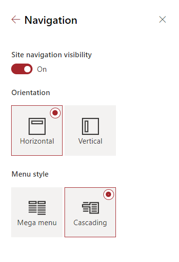 Mega-menus are coming to team sites! By mid-October 21, Team site owners will be able to switch the navigation orientation from vertical to horizontal - or turn it off. This will make a lot of people happy! #SharePoint