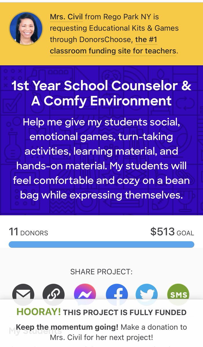 Thank you so much @Pongratz14 @kellyellen90 @KASMOM24 and everyone else who donated to my #DonorsChoose @DonorsChoose project to help me start off the year! A big shout out to @AlaneAdamsBooks #riseupfoundation for the 🚀!!!  Thank you again ❤️