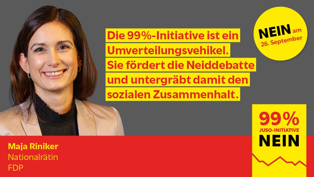 Die 99%-Initiative ist extrem in ihrer Forderung und hochproblematisch in der Umsetzung. 
Jetzt Mitglied werden: buff.ly/3zL8v7i
#99nein #99non #99no