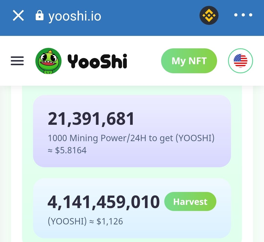 Michael36919's tweet photo. @CoinMarketCap - or + % are not really affected much my huge passive #earnings with $YOOSHI! Every day my #NFTs can make a lot of 💰 by #Mining! Just try and you can share my feelings 💵👀🙉🥵👇 https://t.co/ALuY1PIMUU