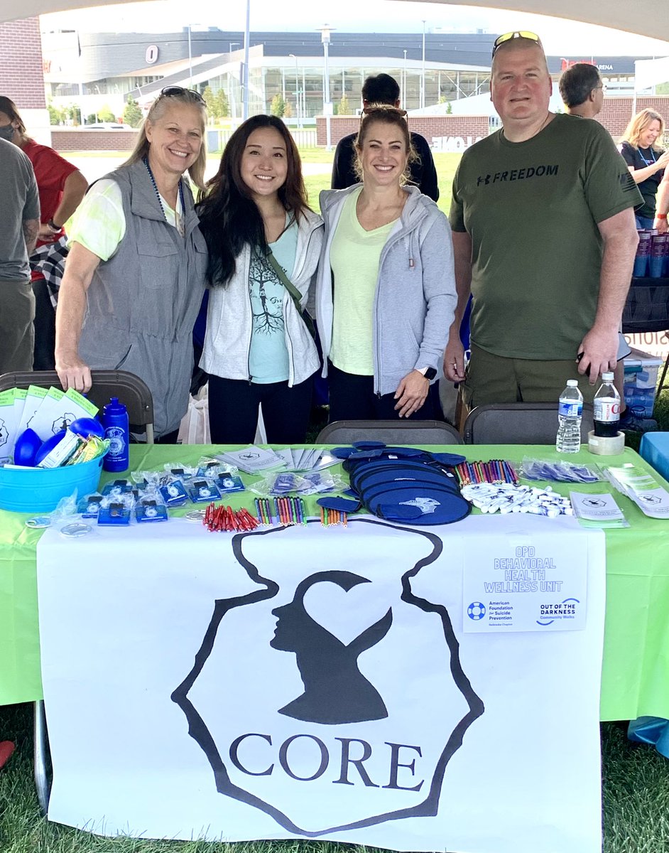 OmahaPolice's tweet photo. Some of our team from the Behavioral Health and Wellness Unit are at the Omaha Area Out of the Darkness Walk at @aksarbenomaha today! Walk starts at 11am and ends at 2pm. 

https://t.co/h4KUGTwIaP https://t.co/ptdITZqa3P