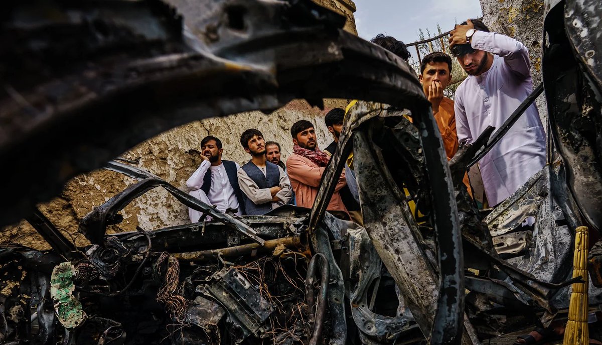 KhaledBeydoun's tweet photo. The US calls a drone strike that kills 10 Afghans, several of them children — a ‘mistake.’  Over the years, they’ve also called similar strikes in Yemen, Somalia, Pakistan and other Muslim countries — killing thousands of innocents — a “mistake.” https://t.co/5LQBaJJ9eM