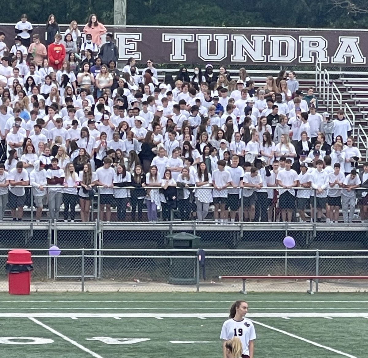 Tundra is packed.  Well done CHS.  #EM3 ⁦@CHSGirlsSoccer_⁩ ⁦<a href="/CHS_Tundra/">The Tundra</a>⁩