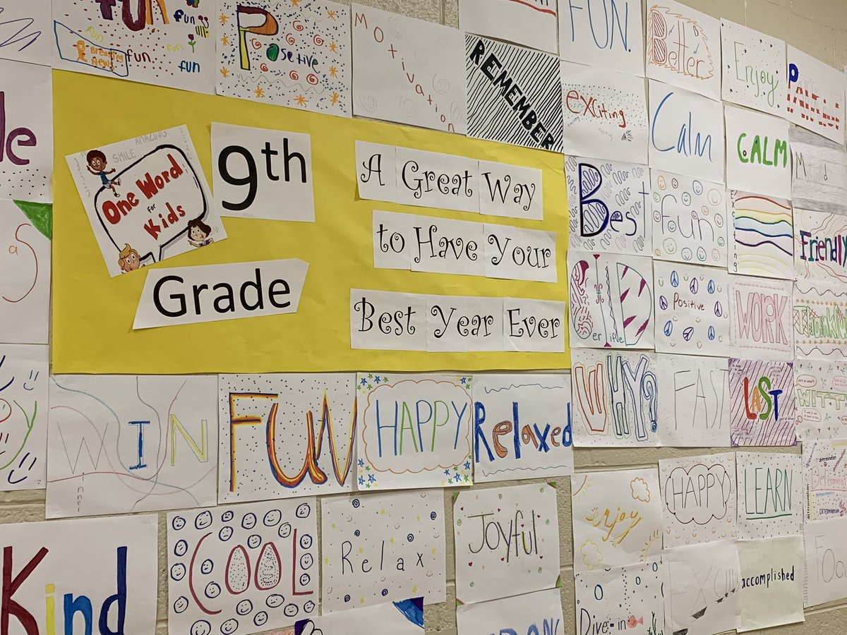 Thank you @JonGordon11 for the inspiration to have my @CBHolicongMS Ss choose their #oneword to have their #bestyearever. Based on these words we are going to have a school year filled with #fun, #calm, #happy, #positive, #kind, and so much more!!