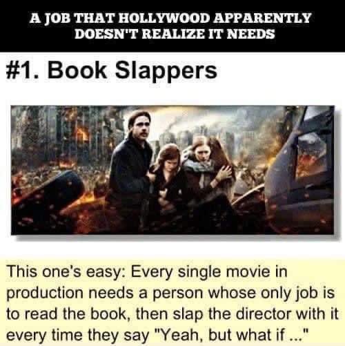 I’d let someone pay me to do this. #booksarebetter #adaptations #writers #booknerd