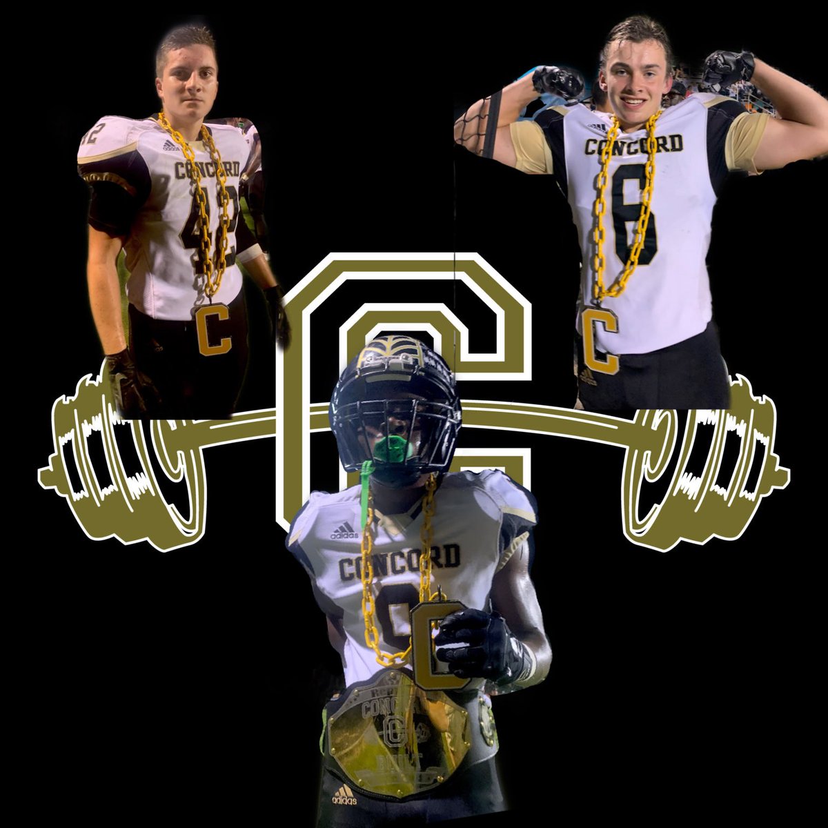 Concord Spider FB (@chsspiderfb) on Twitter photo Shout out to our Swag Crew vs. East Rowan!
Zack Jenkins
Antonio Jackson
Kadin Presutti
Kobe Watts-Williams
Brenden Crowder
David Irvin
Alex Petroff
<a href="/ConcordBuilt/">Concord Strength</a> Shout out to our Swag Crew vs. East Rowan!
Zack Jenkins
Antonio Jackson
Kadin Presutti
Kobe Watts-Williams
Brenden Crowder
David Irvin
Alex Petroff
<a href="/ConcordBuilt/">Concord Strength</a>