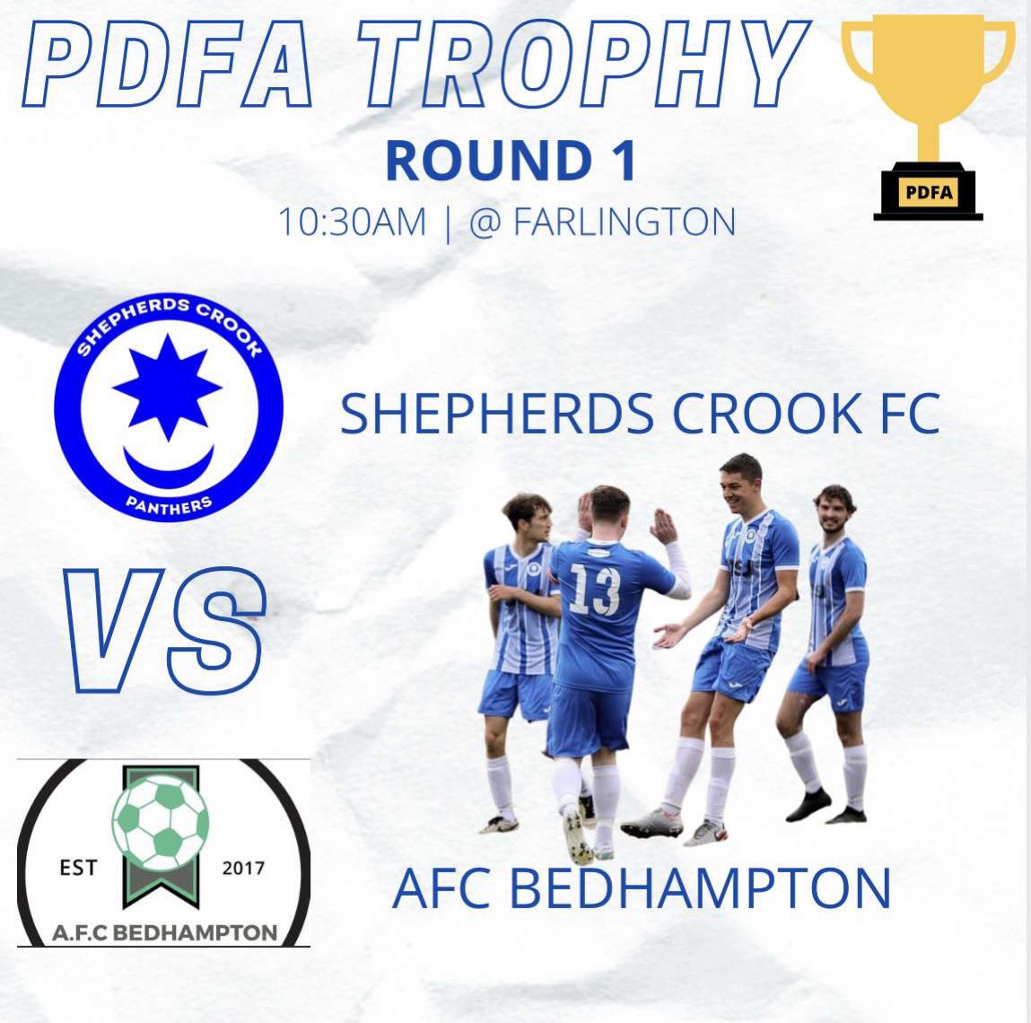 Shepherd’s Crook FC (@shepscrookfc) on Twitter photo Crook in the cup!🏆
This Sunday the boys start off their Cup campaign in the PDFA TROPHY! The Crook will be facing fellow league opposition Bedhampton Village Res.
#UTC #CUPRUN <a href="/PompeyNewsNow/">PompeyNewsNow🎙PO4cast</a> <a href="/ParksFooty/">Parks Football</a> <a href="/Pompey_Football/">Portsmouth Football</a> <a href="/TerraceTrav/">The Terrace Traveller</a> Crook in the cup!🏆
This Sunday the boys start off their Cup campaign in the PDFA TROPHY! The Crook will be facing fellow league opposition Bedhampton Village Res.
#UTC #CUPRUN <a href="/PompeyNewsNow/">PompeyNewsNow🎙PO4cast</a> <a href="/ParksFooty/">Parks Football</a> <a href="/Pompey_Football/">Portsmouth Football</a> <a href="/TerraceTrav/">The Terrace Traveller</a>