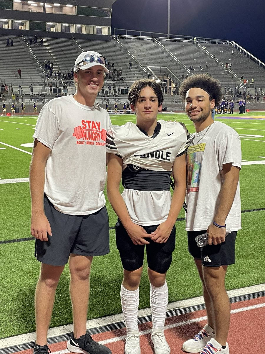 lori_montelongo's tweet photo. Jaxon’s first Friday Night Lights experience vs a strong Pieper HS team. It was a great game and @RandleHS Lions were victorious. The best part was having some of our best friends in SA come out and support Jaxon. @JaxMonte19 @montelongo_john @BrianRandle40  #DefendTheDen https://t.co/4cvev8XLHF