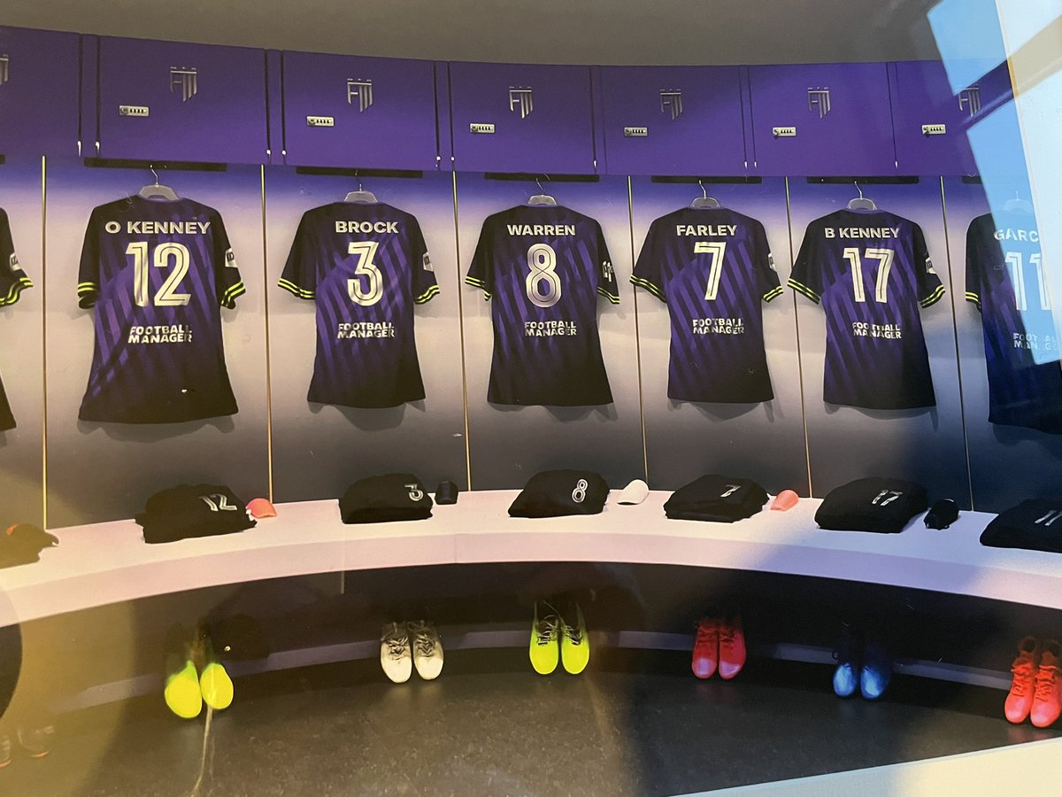 ❤️ this custom <a href="/FootballManager/">Football Manager</a> print of my favourite ageing 5-a-side lineup. A farewell gift from @SIgames — officially one of the best places to work