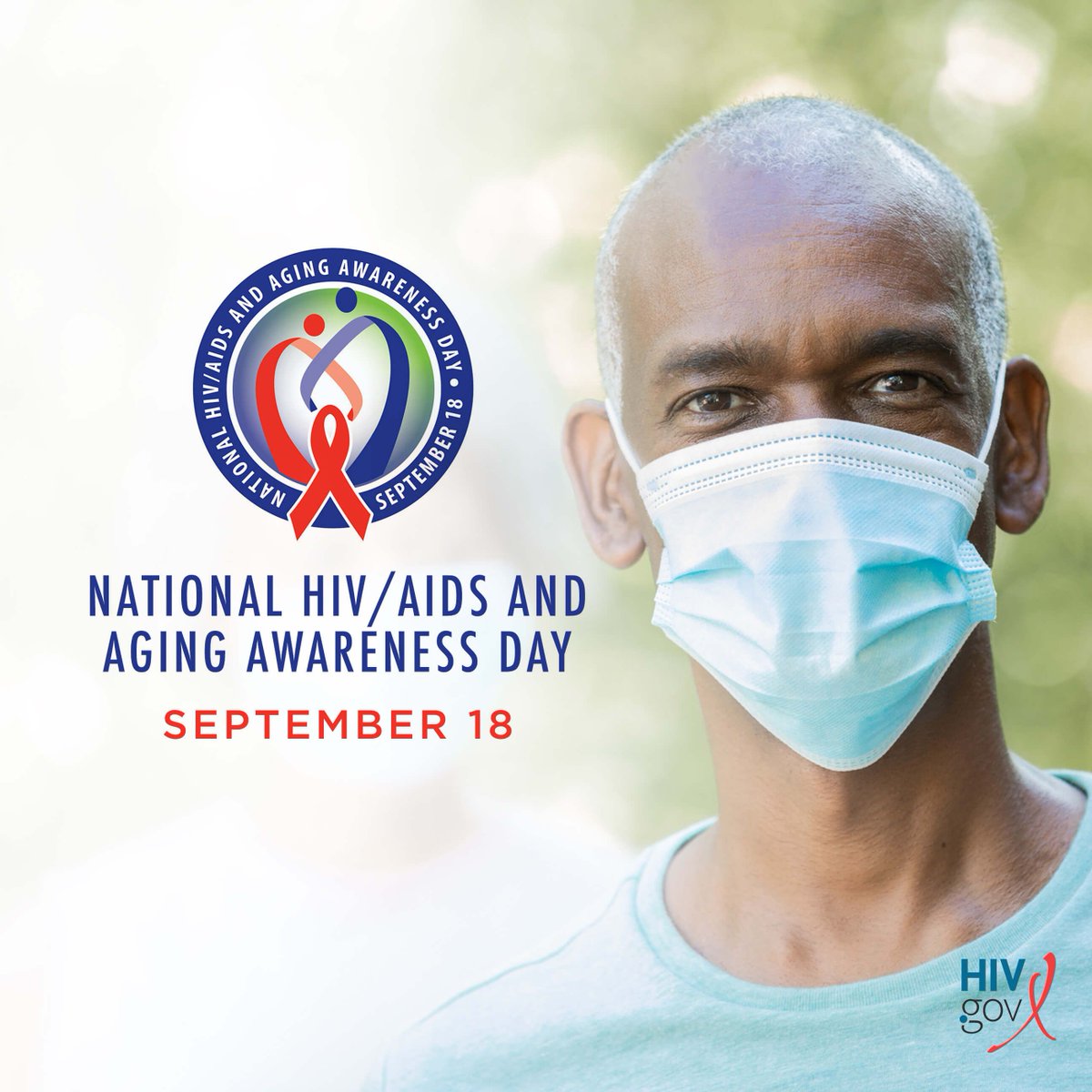 CCBH_Net's tweet photo. DYK that 46% of persons living with HIV are aged 50 and older? People with HIV are living longer thanks to treatment with HIV medicines. Treatment also helps to reach #Undectable status which means you CANNOT transmit HIV to sexual partners #UndectableequalsUntransmitable #NHAAAD https://t.co/rgOdJvmjaK