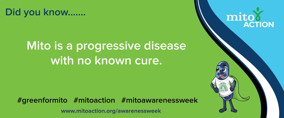 MitoAction's tweet photo. Did you know?
#mitoaction #mitochondrialdisease #supporteducateadvocate #greenformito #mitoawarenessweek #mitofacts #didyouknow #raredisease #mitowawareness https://t.co/1gTfH8s7HN