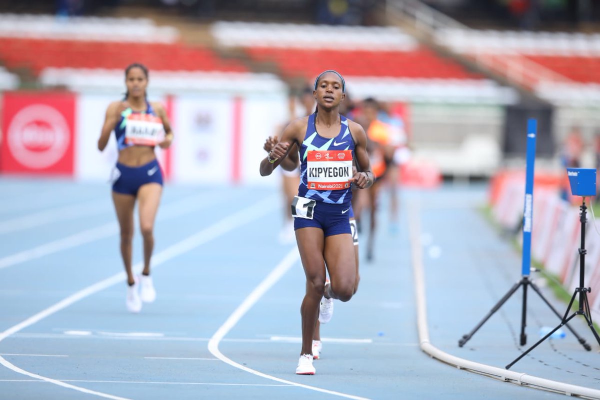 SafaricomPLC's tweet photo. Let's hear it for Olympic gold medalist Faith Kipyegon - winner of the 1500m Women's final @KipKeinoClassic   🔥
Another record for the champ 🥳 #GoForGoldGoBeyond #SafaricomAthletics #TwendeTukiuke https://t.co/1A06sIvrEy