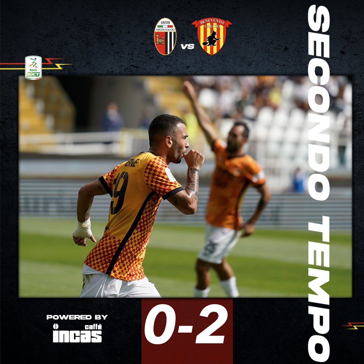 bncalcio's tweet photo. ⌛️ RISULTATO FINALE
🆚 #AscBen
🧙🏻♀️ #Insieme #BeneventoCalcio #ForzaStrega https://t.co/6ZAYQBOJdC
