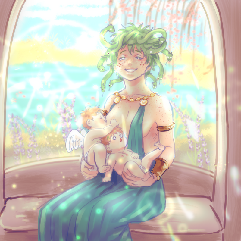 spiced_covfee's tweet photo. gorgon deku is a very happy mama! uwu

based on @/Ako129_  bkdk medusa AU 💖
im so in love with it 😍 https://t.co/6FaW1nXbxw
