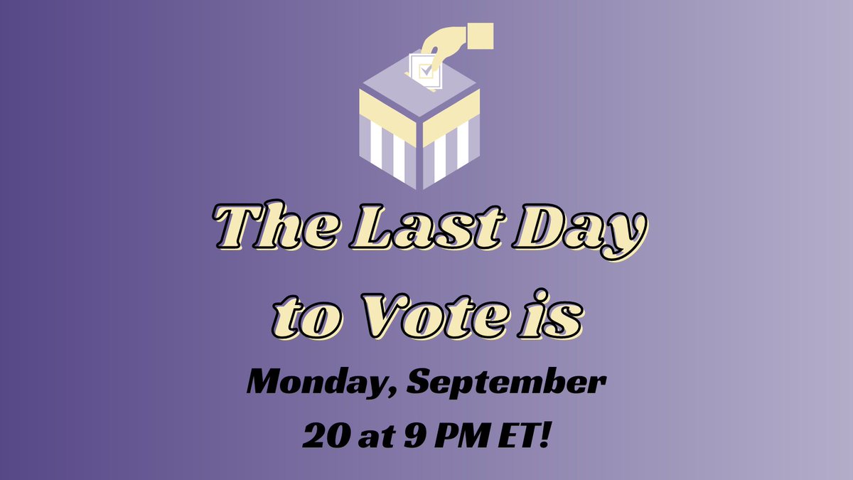 GetUpCDA's tweet photo. It's time to #GetUpandVote CDA!!
Voting starts today and your last day to vote is September 20 at 9 PM ET.
Have any questions? Check the link in our bio, DM us, or reach out to @CDAElections!
The Elections team has done a great job organizing everything, so big kudos to them! https://t.co/CwYYGvzD60