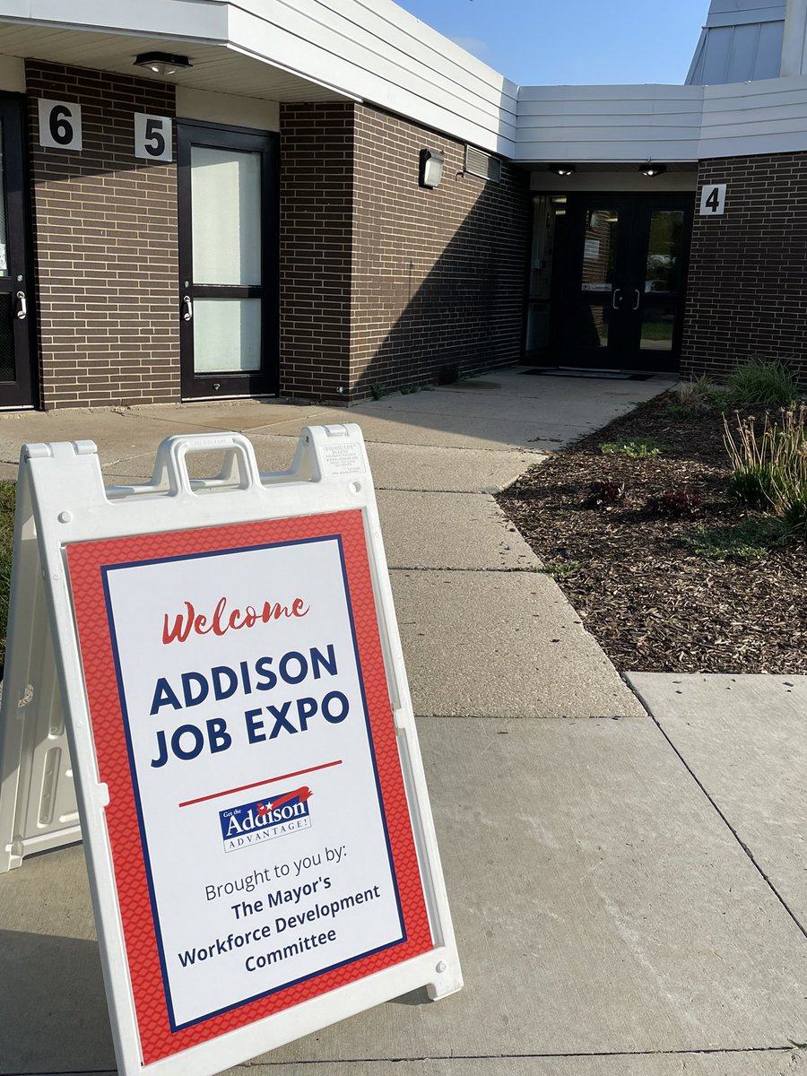 AddisonVillage's tweet image. Stop by the Addison Job Expo today until 12:30 at Lincoln School, 720 N. Lincoln Ave. Many Addison businesses are on hand to meet potential new employees. The Job Expo is a project of Mayor Rich Veenstra’s Workforce Development Committee. #addisonjobs #addisonadvantage