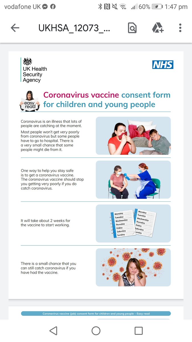 CbinghamClaire's tweet photo. How on earth is this classed as information to consent? No mention of side effects, deaths, etc. Not to mention they clearly forgot to proof read it #LeaveOurKidsAlone #DoNotComply #mybodymychoice https://t.co/ziPMiA7L85