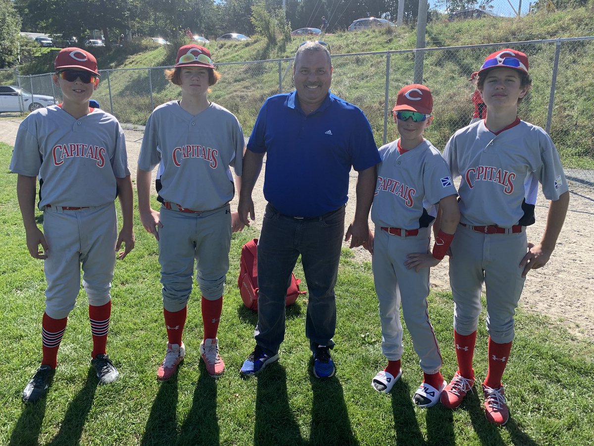 CapsU13AAA's tweet photo. Thanks to Cape St. Francis MHA @wall_joedy for the support by donating NL pins and flags for the team at the Opening Ceremonies @Baseball_Atl 

Also, thanks for coming down to support the kids today against NB. https://t.co/K8OwldXKTq