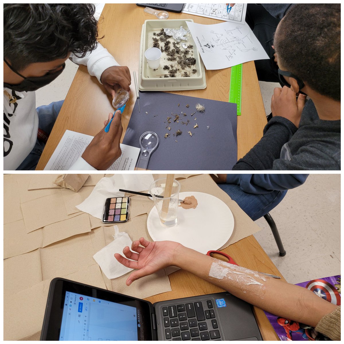 darrelladaniel's tweet image. I got a chance to see some really cool science experiments. Mrs. Griffin &amp;amp; Mrs. Yeomans (Environmental Science, top picture) and Dr. Stokes (Human Anatomy, bottom picture). Thank you all for providing such an enriching educational experience. #myncca.