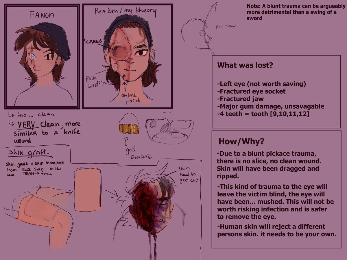 Bonnabees's tweet photo. ❗️GORE WARNING❗️
C!Quackity pickaxe wound analysis!
#quackityfanart #dreamsmpfanart https://t.co/a61E7JUvKv