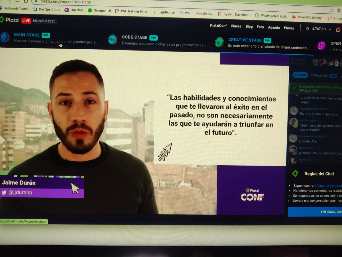 Consejito importantísimo desde #PlatziCONF #PlatziConf2021