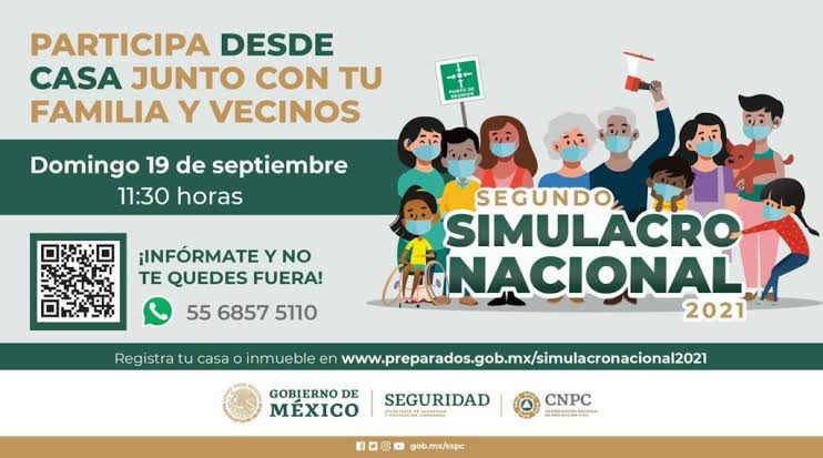 CasaMexicoMEX's tweet photo. Queridos amigos y vecinos, no se olviden.. mañana es el #MacroSimulacro2021 11:30am!! Participen con su familia, para conocer la forma de actuar en un sismo real.. Cuídense!! 😃 https://t.co/bgCHLWPFKU