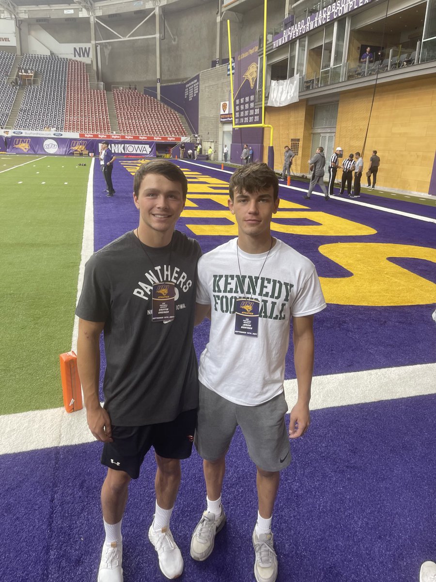 Griffin Greiner (@ggreiner23) on Twitter photo <a href="/LevelUpDSM/">Level Up Athletic Performance</a> representing <a href="/UNIFootball/">UNI Football</a> today. <a href="/jeronsenters14/">Jeron</a> and <a href="/GGreiner23/">Griffin Greiner</a> Go UNI Panthers!! Thanks for the game day visit <a href="/Coach_Brookins/">Keelon Brookins</a> <a href="/CoachDJVokolek/">DJ Vokolek</a> <a href="/CoachMarkFarley/">Mark Farley</a> <a href="/Coach_J_Johnson/">Jeremiah Johnson</a> <a href="/RyanClanton/">Ryan Clanton</a> <a href="/LevelUpDSM/">Level Up Athletic Performance</a> representing <a href="/UNIFootball/">UNI Football</a> today. <a href="/jeronsenters14/">Jeron</a> and <a href="/GGreiner23/">Griffin Greiner</a> Go UNI Panthers!! Thanks for the game day visit <a href="/Coach_Brookins/">Keelon Brookins</a> <a href="/CoachDJVokolek/">DJ Vokolek</a> <a href="/CoachMarkFarley/">Mark Farley</a> <a href="/Coach_J_Johnson/">Jeremiah Johnson</a> <a href="/RyanClanton/">Ryan Clanton</a>
