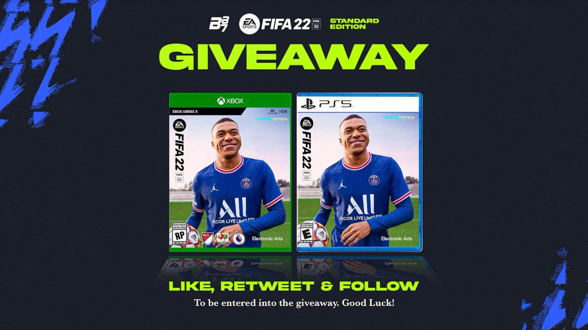 bateson87's tweet image. FLASH GIVEAWAY!!!!

5x COPIES OF #FIFA22!

All you need to do to enter is:

✅ Follow us
@bateson87 
@Moealrabban

🔁 RT this tweet
❤️ Like this tweet

Winners announced Monday!