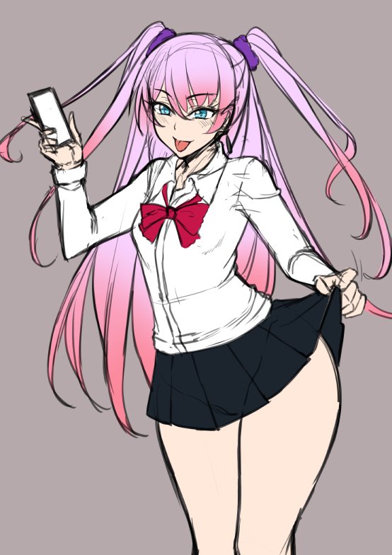 作業中らくがきのオリギャル3人目
ギャルにしては服装の露出具合が少ない? 