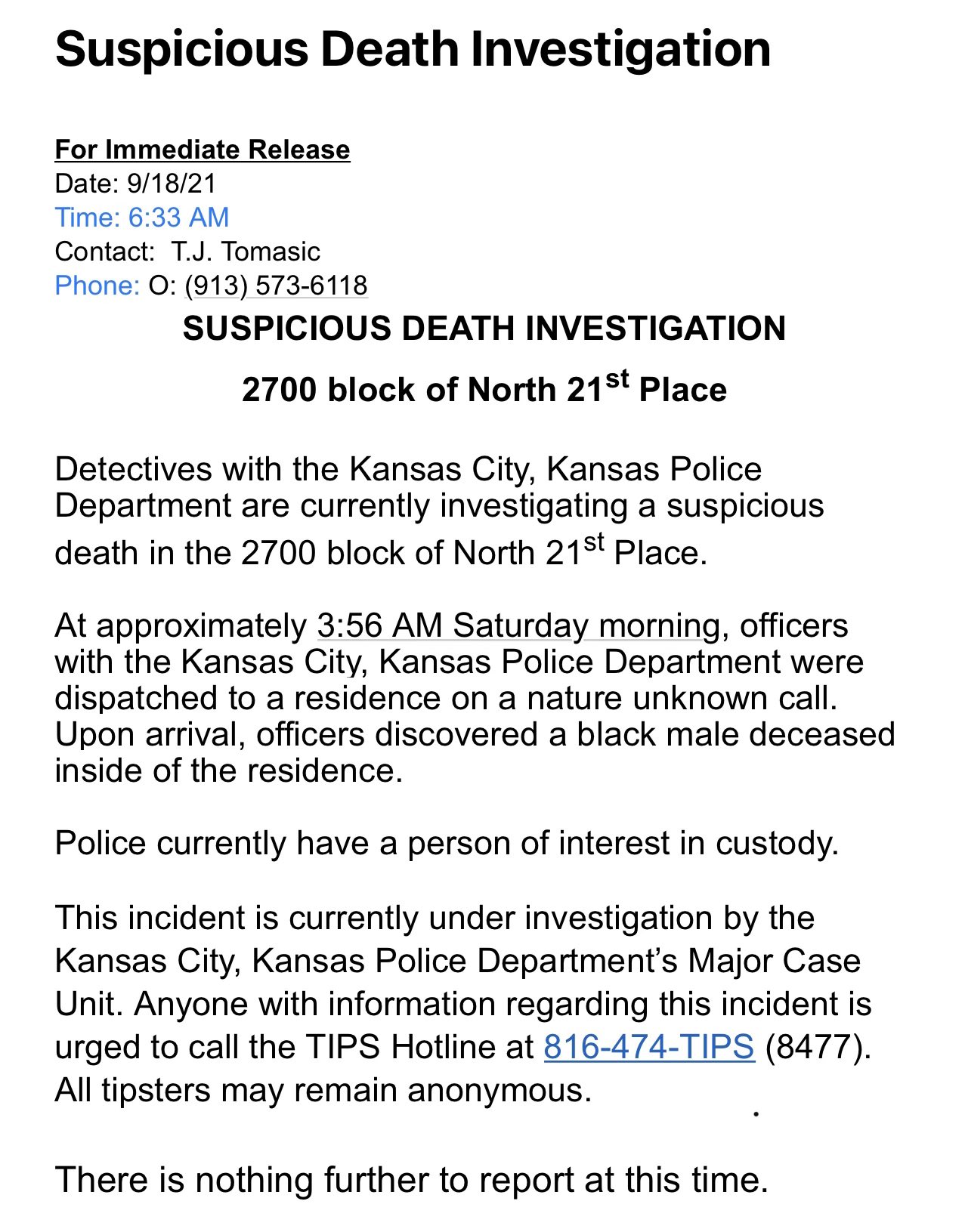 Kansas City, Kansas Police Department on Twitter "Detectives with the