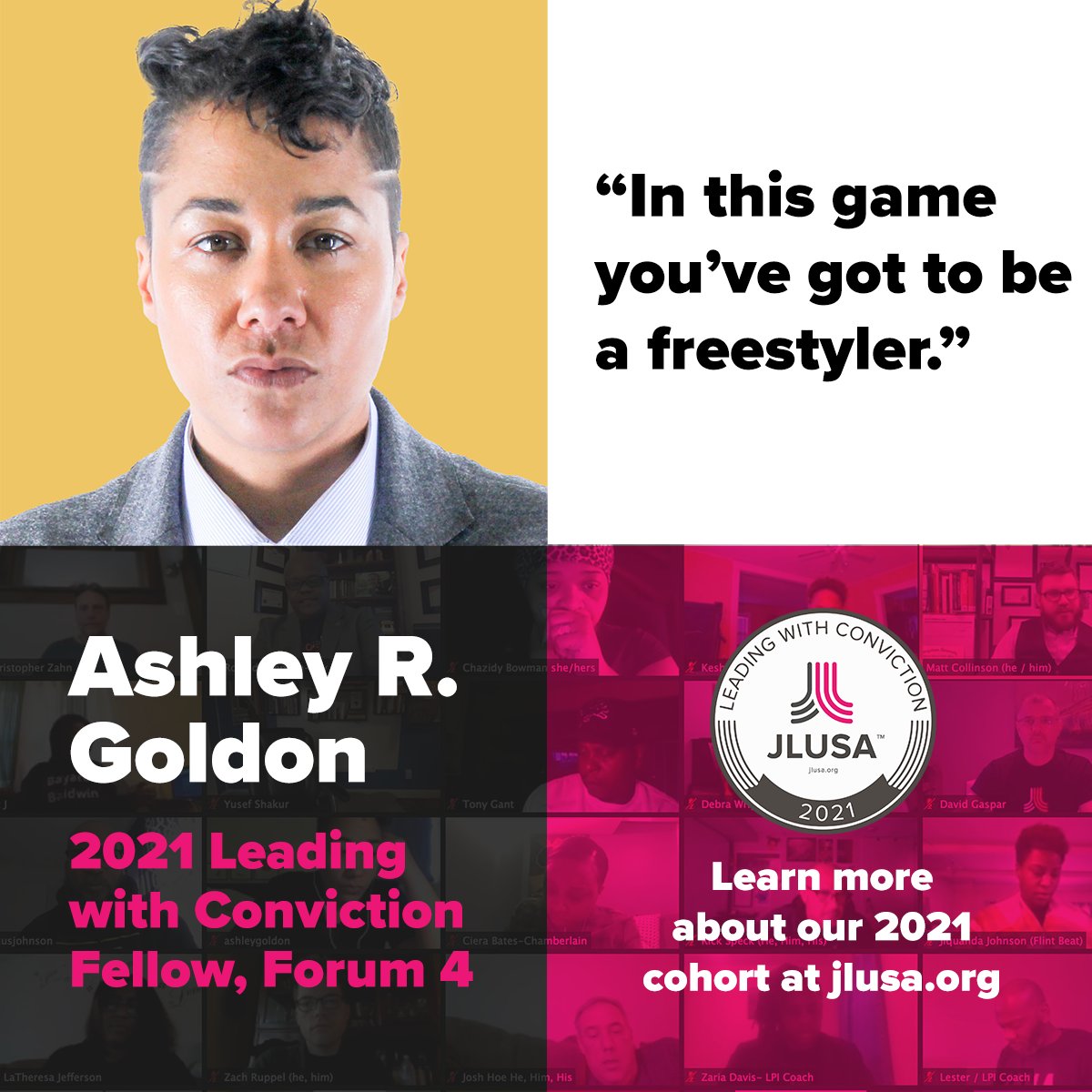 Our Leaders also discussed how Leading with Conviction trainings have shaped their growth and their goals for the future. Ashley Goldon spoke about how this year's program transformed her approach to communication, especially when confronted with different opinions. #LwC2021