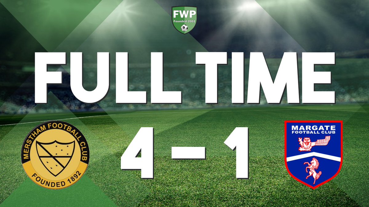 FULL-TIME: Merstham 4-1 Margate #IsthmianLeague