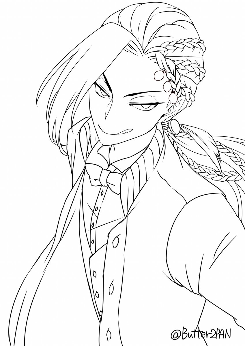 #皆さん線画と塗った後を見せてください
( っ'-' )╮シュッ≡■シュッ≡■ 
