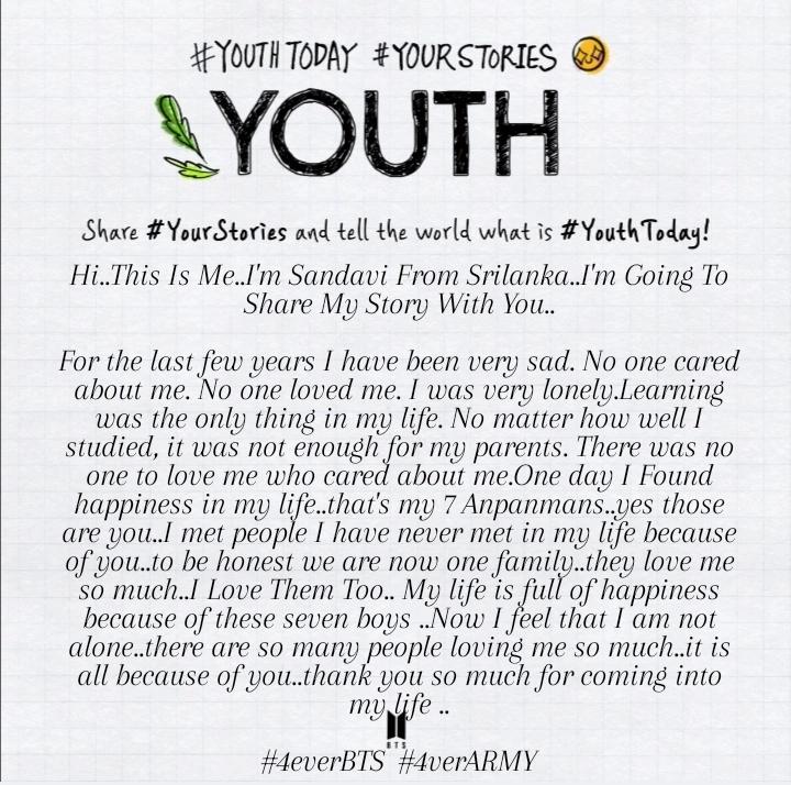 SL_Chingu's tweet photo. @bts_bighit Story shared from 👉! @Sandavi_JP95

우리의 칭구 팸 이야기 공유🌹
@BTS_twt
 @bts_bighit
#ARMY
#SriLanka
#BTS 
#YouthToday 
#YouthStories

(Stories of @SL_Chingu  group members 🌹) https://t.co/DmiD233WMc